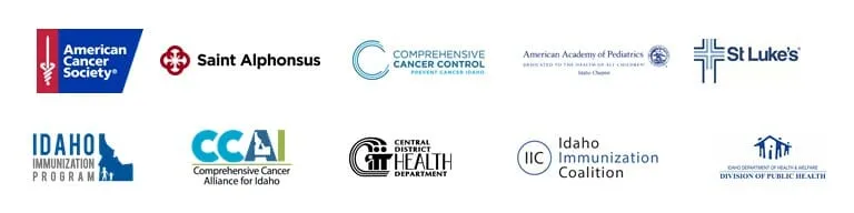 Logos des partenaires HPV Free Idaho